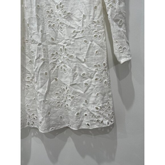 NWTD Rebecca Taylor Size 8 Sarah Embroidered Shift Dress Color Gardenia MSRP$345 - Picture 13 of 13